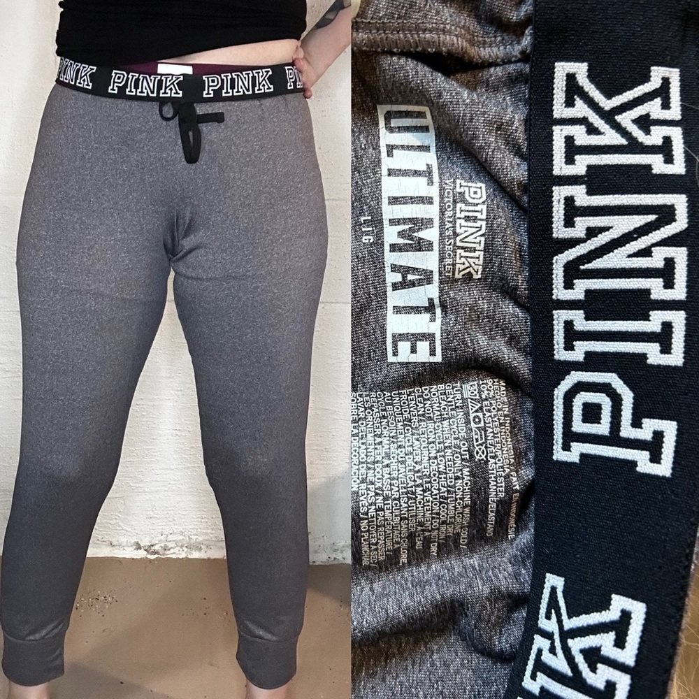 VS PINK gray joggers